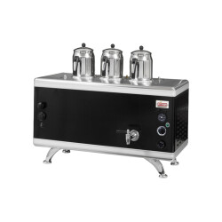 Ateşe Gold Compact Otomatik Gazlı Elektrikli Statik 3 Demlikli Çay Kazanı, 34 Litre - Ateşe