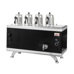 Ateşe Gold Compact Otomatik Gazlı Elektrikli Statik 4 Demlikli Çay Kazanı, 45 Litre - Ateşe