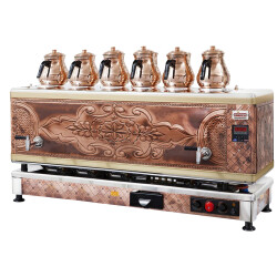 Ateşe Titanium Bakır Akıllı Dijital Çay Makinesi - 6 Demlikli - TAGE06 - Ateşe