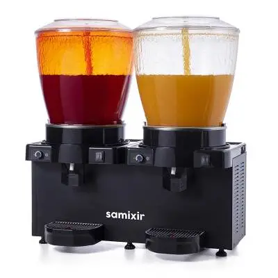 Samixir SS44 Panaromik Analog Twin Soğuk İçecek Dispenseri, 22+22 L, Fıskiyeli, Siyah - 2