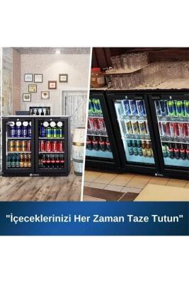 Vosco VBBC-250S 2 Kapılı Bar Arkası Şişe Soğutucu Dolap 238 Lt Siyah - 4
