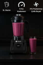 Vosco VHS 602CS Dijital Bar Blender Pro, 3 lt, 1600 W, Siyah - 2