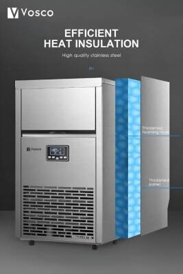 Vosco VSC-45/S Profesyonel 45 Kg/Gün Küp Buz Makinesi - 6