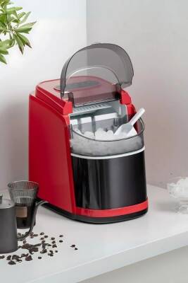 Vosco Buz Makinesi 12 Kg Set Üstü, Kırmızı - 2